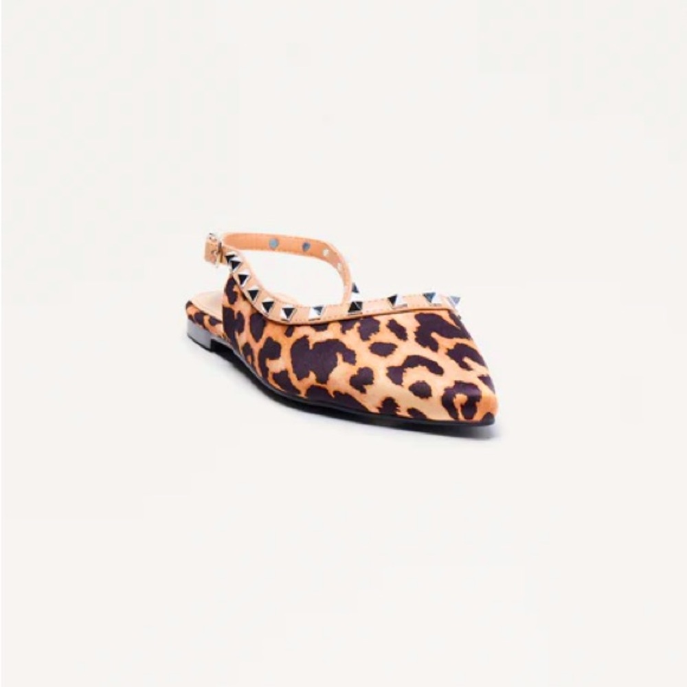 Odina Studded Leopard Print Flats NEW 🏷️ - Picture 4 of 9